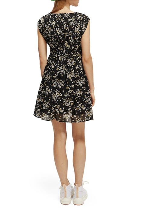 DRAPED MINI DRESS DANDELION BLACK 4