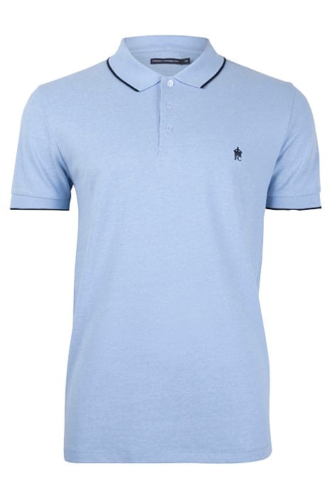 TIPPED PIQUE POLO SKY MEL / MARINE 1