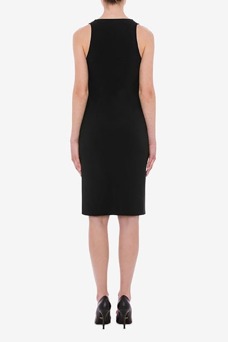 HEART BUTTONS ENVER SATIN DRESS BLACK 2