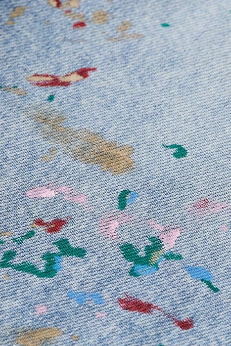 WASHED LIGHTWEIGHT DENIM OVERSHIRT WITH PAINT DETAILS WASHED 7