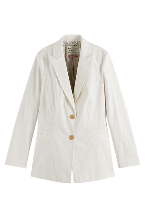 SINGLE BREASTED SUMMER BLAZER OFF WHITE 1