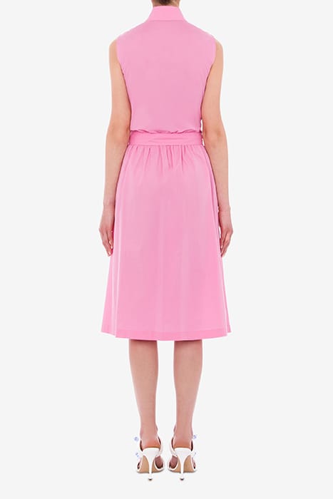 HEART BUTTONS STRETCH POPLIN DRESS PINK 2