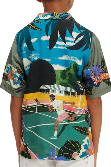 TENNIS PLACEMENT PRINT SHORT-SLEEVED TENCEL SHIRT TENNIS PRI 3