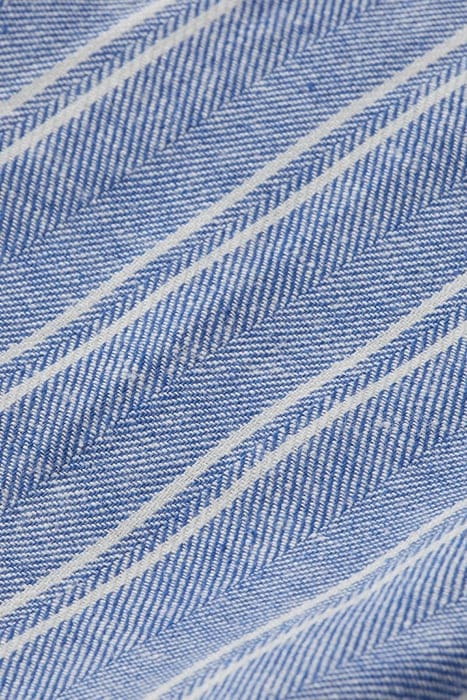 STRIPED RELAXED SLIM FIT- LINEN DRESSED PANTS BLUE STRIPE 8
