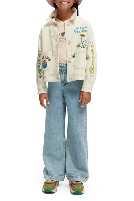 PLACED ARTWORK COTTON TWILL TRUCKER JACKET VANILLA ICE 3