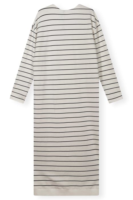 LONG CARDIGAN STRIPE ECRU/BLACK 4