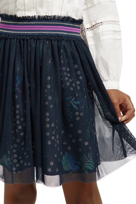 TULLE LAYERED MINI SKIRT SHINY LEAF NIGHT 7