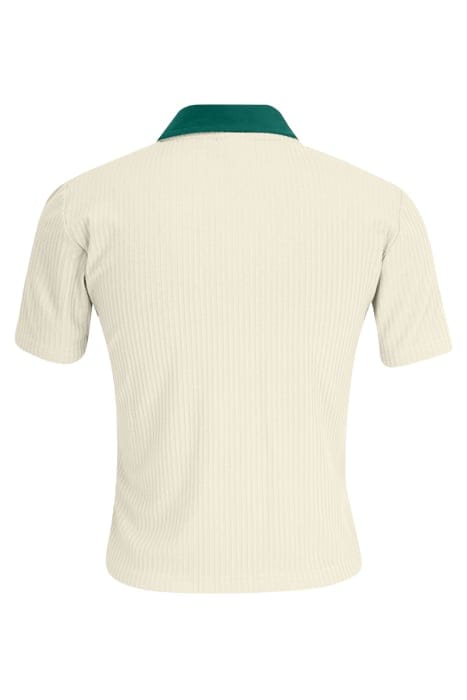 LOOKNOW RIBBED POLO SHIRT ANTIQUE WHITE 5