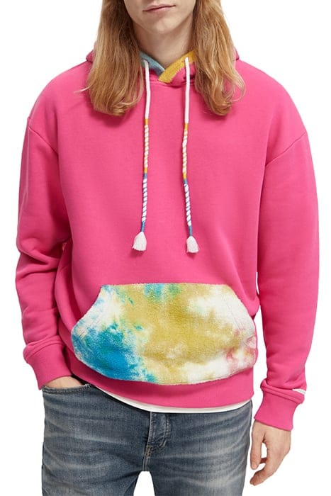 TOWELLING POCKET HOODIE MYSTIC PINK 1