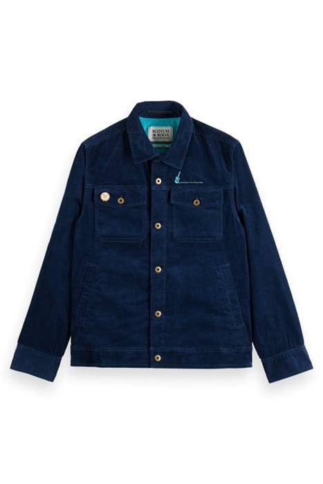 FINE CORDUROY TRUCKER JACKET STEEL 4