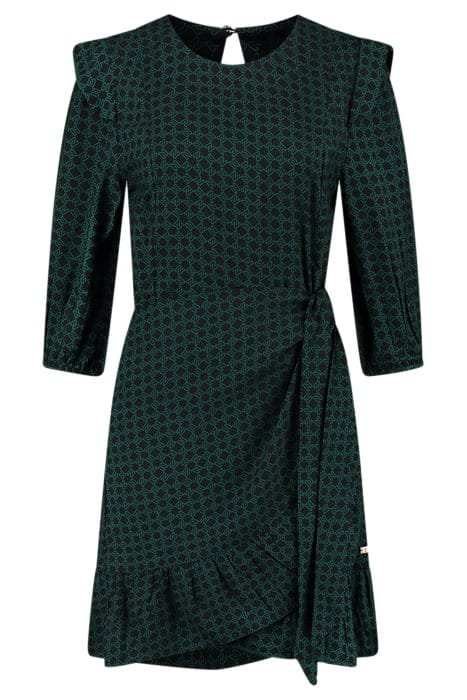 ROSINDA DRESS BLACK/PETROL BLUE 1