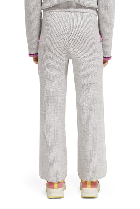 WIDE LEG KNITTED SWEATPANTS GREY MELANGE 2