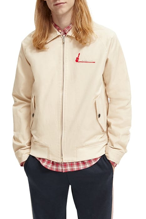 COTTON BLOUSON JACKET STONE 1