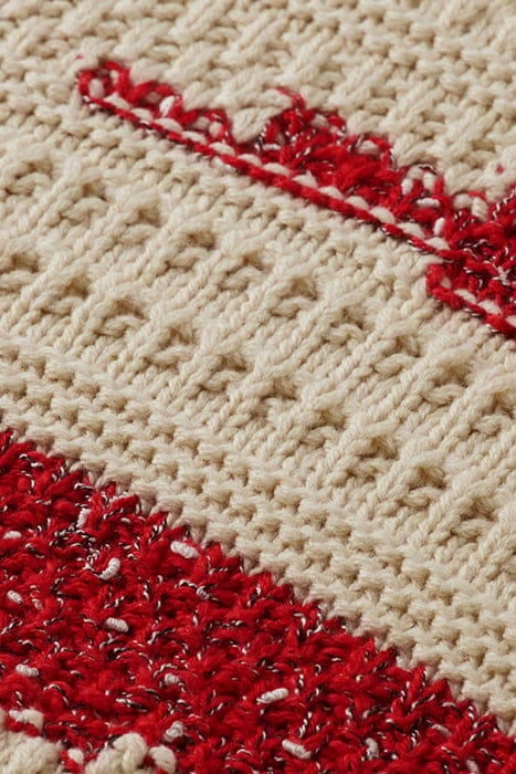 STRUCTURED INTARSIA PULLOVER CONTAINS ORGANIC COTTON STONE R 8
