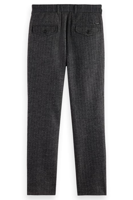 STUART- WOOL-BLEND YARN-DYED CHINO GREY BLACK HERRINGBONE 5
