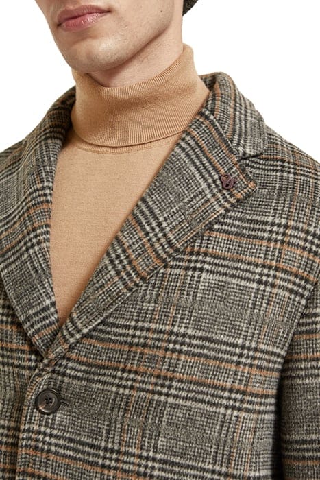 HAIRY BOUCLE OVERCOAT MULTI GREY CHECK 9