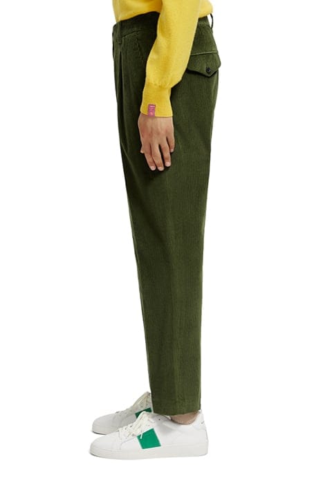 BLAKE - PLEATED CORDUROY CHINO FIELD GREEN 6