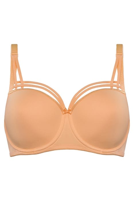 DAME DE PARIS APRICOT AND GOLD BALCONY BRA 4