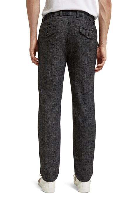 STUART- WOOL-BLEND YARN-DYED CHINO GREY BLACK HERRINGBONE 2