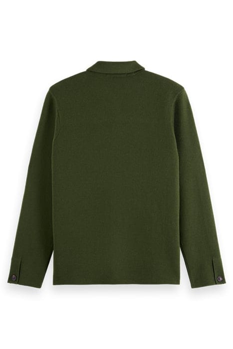 WOOL-BLEND KNITTED WORKER JACKET FIELD GREEN 5