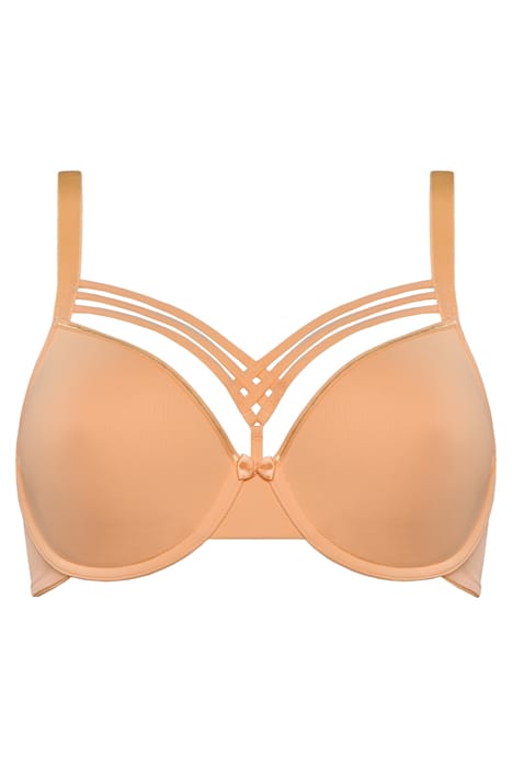 DAME DE PARIS APRICOT AND GOLD PLUNGE BRA 2