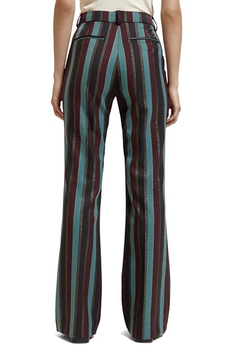 VIOLET - GLITTER STRIPE HIGH RISE FLARE PANT HERITAGE LUREX  2