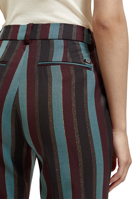 VIOLET - GLITTER STRIPE HIGH RISE FLARE PANT HERITAGE LUREX  7