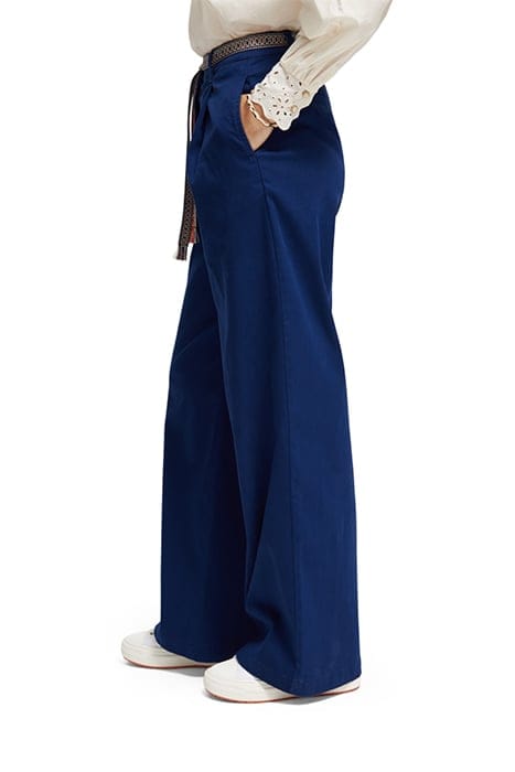 ROSE - PLEATED HIGH RISE WIDE LEG WORKWEAR PANTS MARINE 6