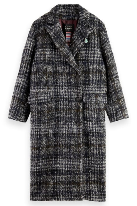 DOUBLE BREASTED COAT IN A BLUE CHECK NIGHT 4