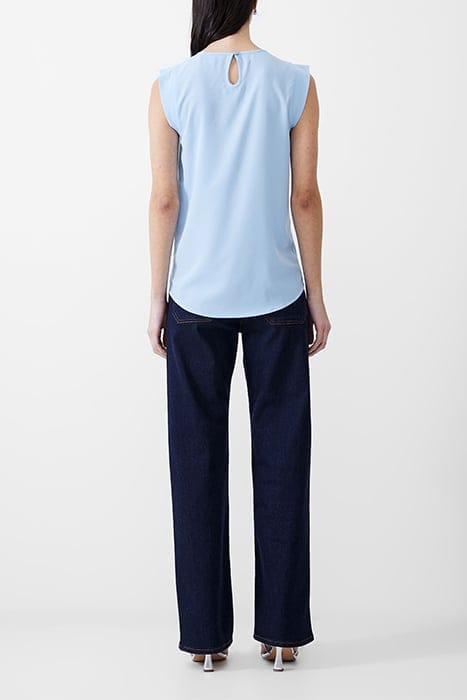 S/S CREPE LIGHT TANK TOP PLACID BLUE 3
