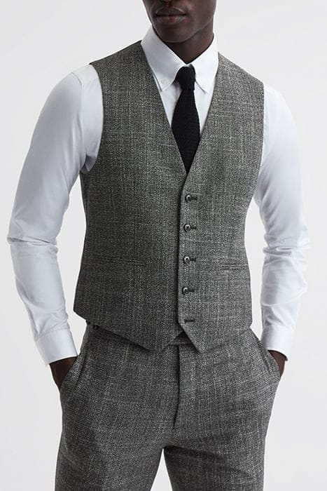 CROUPIER-BIRDS WAISTCOATS — CHARCOAL 1