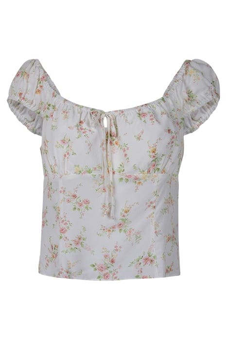 AMANDA SWEETHEART TIE FRONT TOP APRICOT BLUSH 1