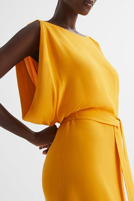 KALEA SPLIT MIDI DRESS — YELLOW 6