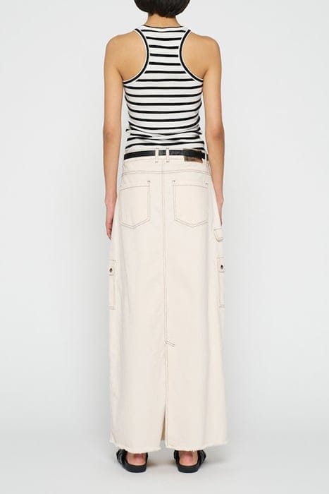 SLUB TWILL SKIRT ECRU 3