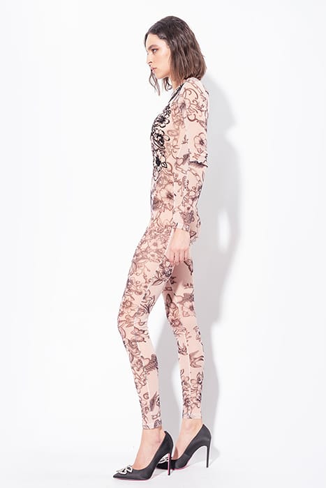 TATUATO JUMPSUIT NUDE/BLACK 2
