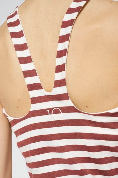 SPORTY WRAPPER STRIPES WARM WHITE/BURGUNDY 8