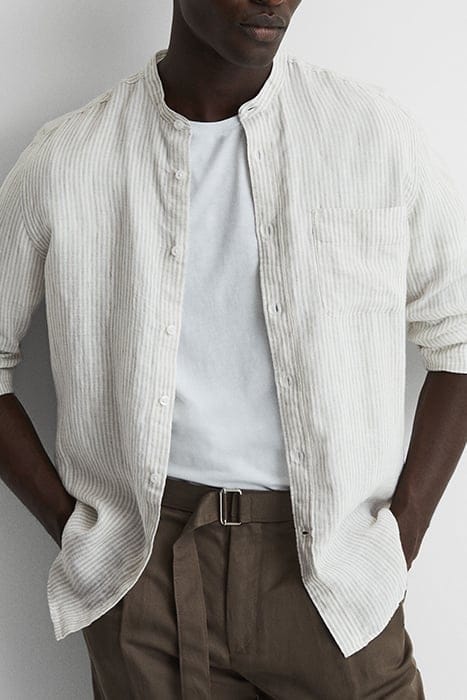 OCEAN CASUAL SHIRT — OATMEAL/WHITE 6