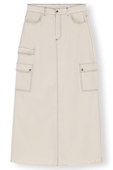 SLUB TWILL SKIRT ECRU 4