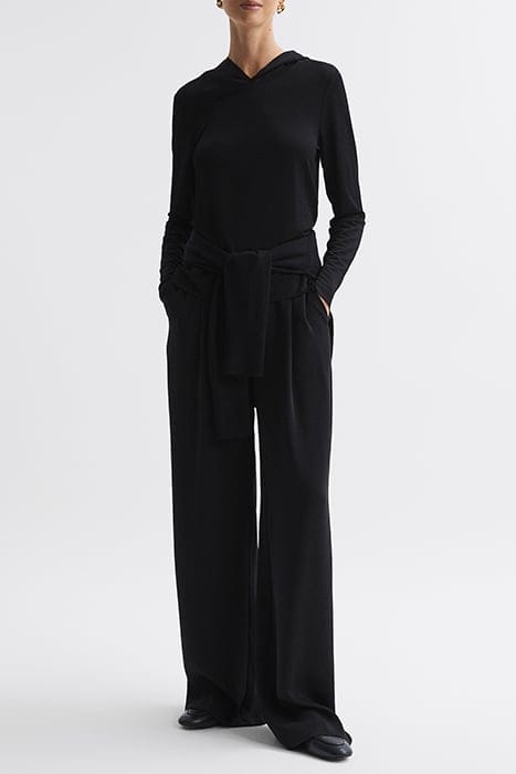 EMILIA DRAPE PAJAMAS — BLACK 3