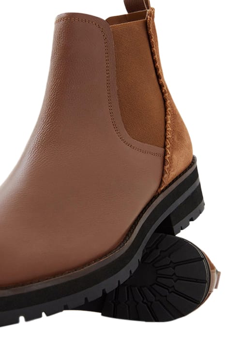 WIDE FIT LEATHER CHEEA BOOT MID TAN 4
