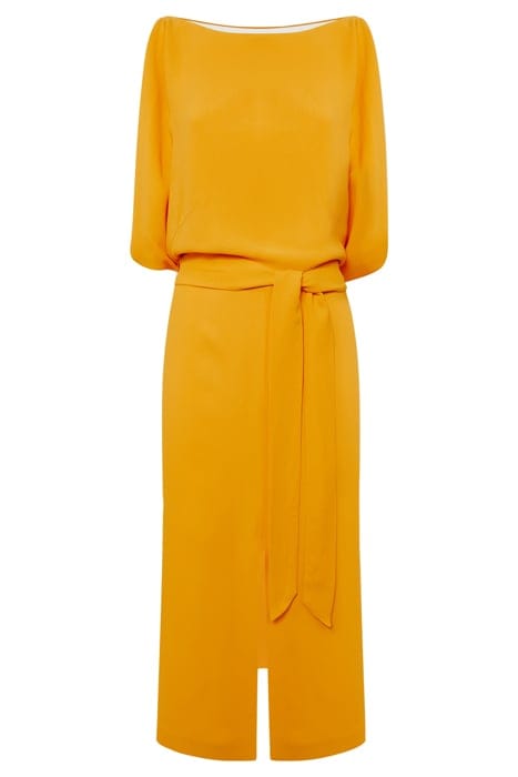 KALEA SPLIT MIDI DRESS — YELLOW 3