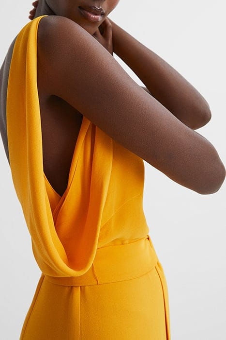 KALEA SPLIT MIDI DRESS — YELLOW 7