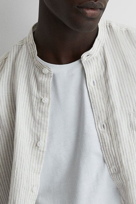 OCEAN CASUAL SHIRT — OATMEAL/WHITE 5