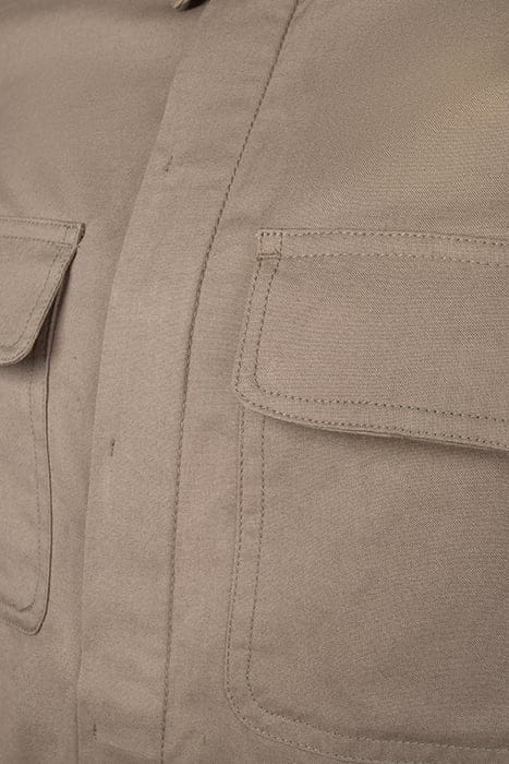 OXFORD OVERSHIRT L/S SOLID LGT. KHAKI 3