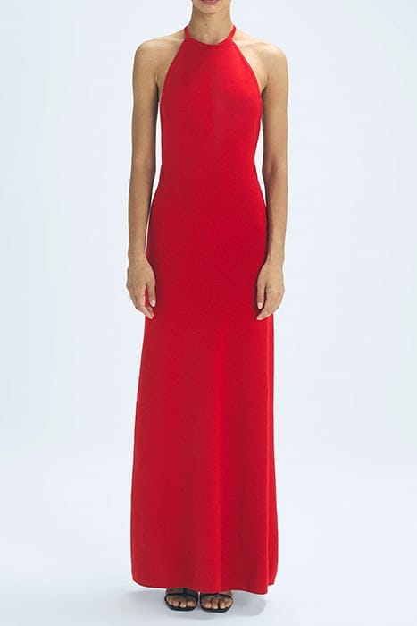 OLIVIA KNITTED MAXI DRESS — RED 1
