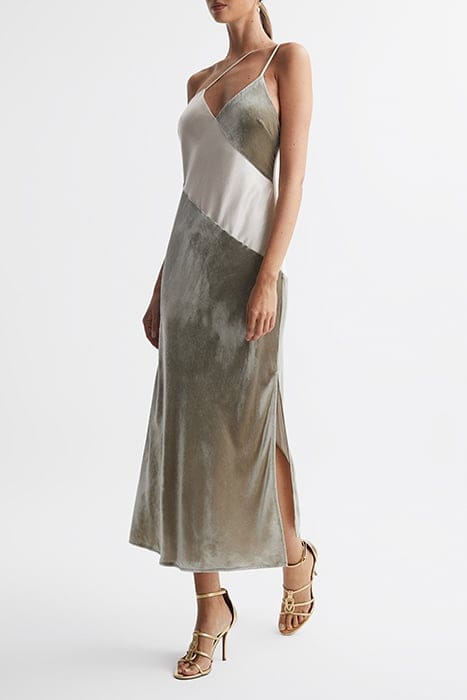 KEELEY METALLIC MIDI DRESS — SILVER 4