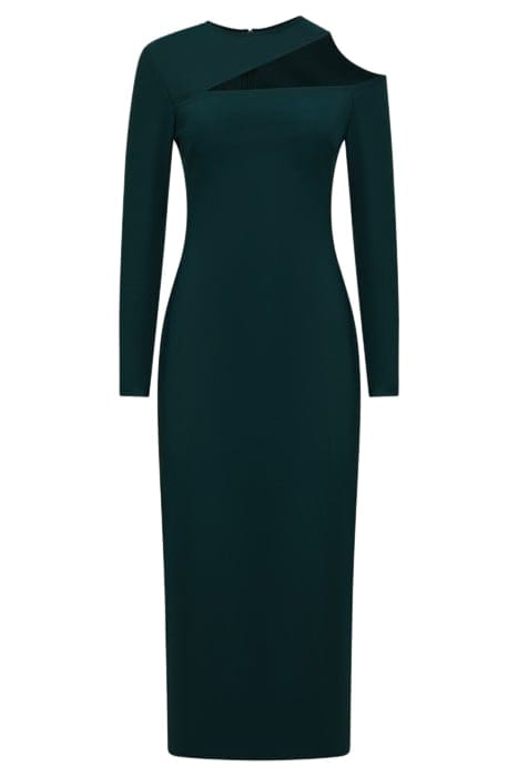 TIFFANY JERSEY MIDI DRESS — TEAL 4