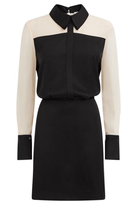 VENETO COLOUR SHIRT DRESS — BLACK 4