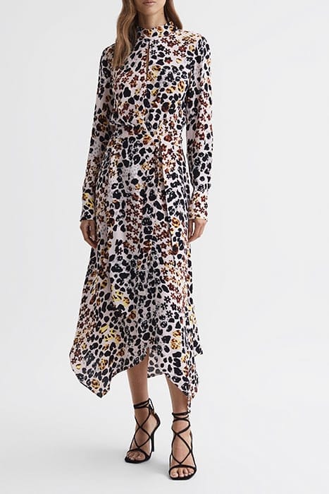 LIRA ANIMAL MAXI DRESS — NUDE/BLACK 1