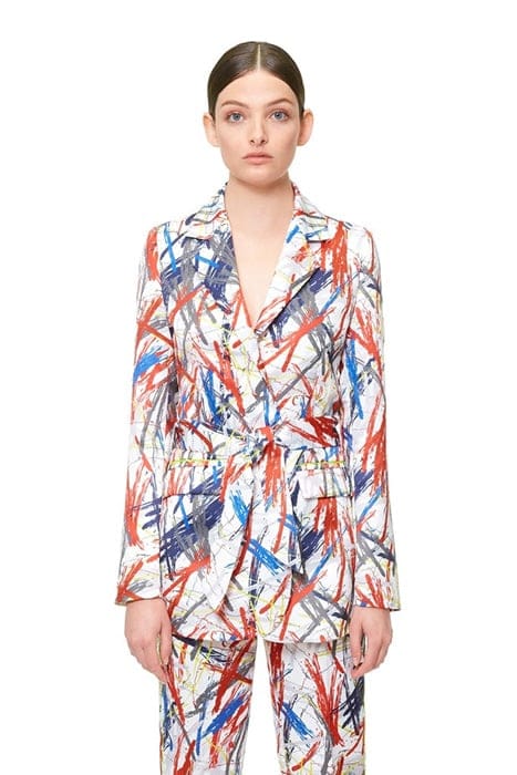 WOMEN'S SUIT BLAZER BRUSH PRINT. 1